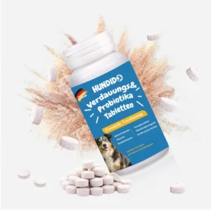 Probiotika / Präbiotika Tabletten für Hunde. 180 Tabletten, Verbessert Darmgesundheit, Verdauung und Nährstoffaufnahme